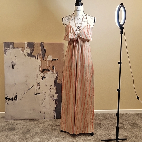 Marprim Dresses & Skirts - Halter Striped Maxi Dress